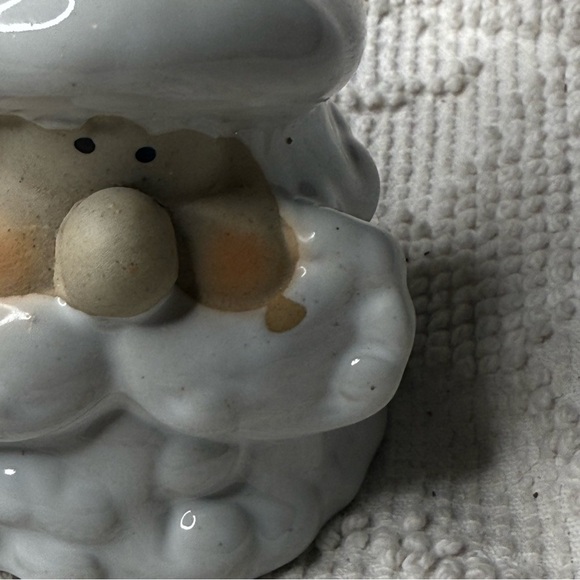 Vintage Porcelain Santa's Full Head Bell Christmas Ornament - Picture 2 of 5